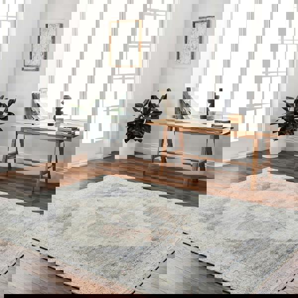 Livabliss Becki Owens Luca-Vintage Blue Brown Green Traditional Vintage Boho Rug