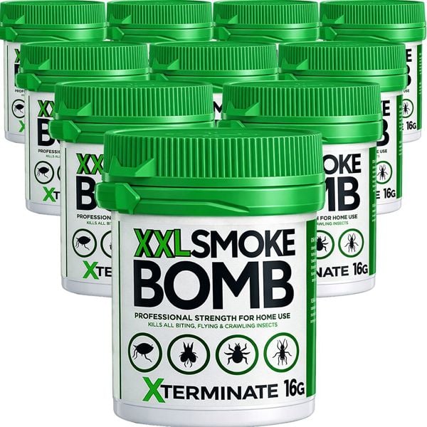 Xterminate XXL Smoke Bomb Insect Killer Fogger Fumer for Bed Bugs - 10 Pack