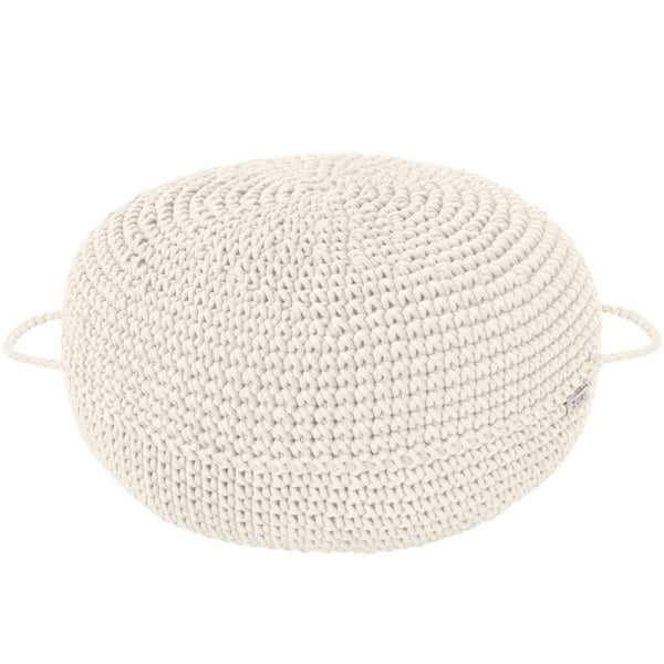 Crochet ottoman | IVORY - Zuri House