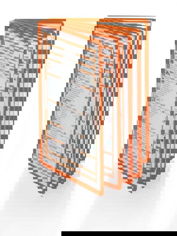 Durable SHERPA Replacement Display Panels | 5 Pack | A4 Orange