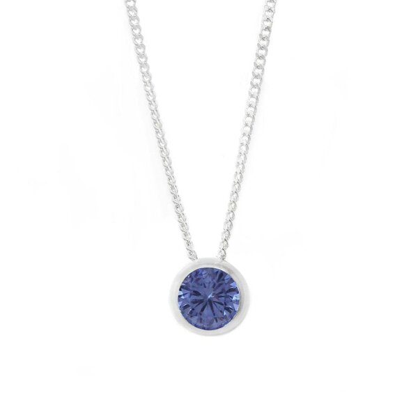 Say It With January Birthstone Necklace - Sterling Silver - December