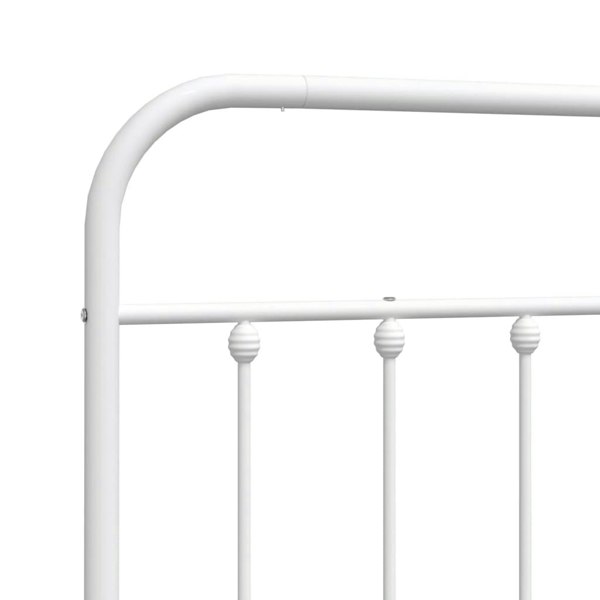 Berkfield Metal Headboard White 200 cm