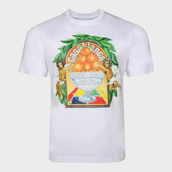 Casablanca Triomphe D'Orange Printed T-Shirt White