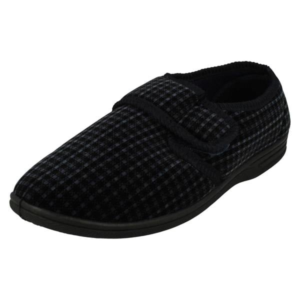 Jo & Joe Mens Jo & Joe Check Detailed Hook And Loop Slippers David
