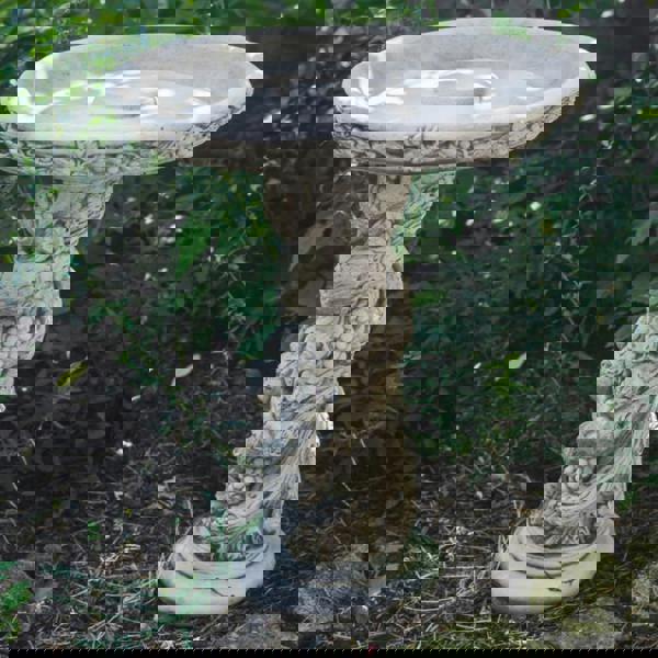 Fruit Design Stone Cast Birdbath