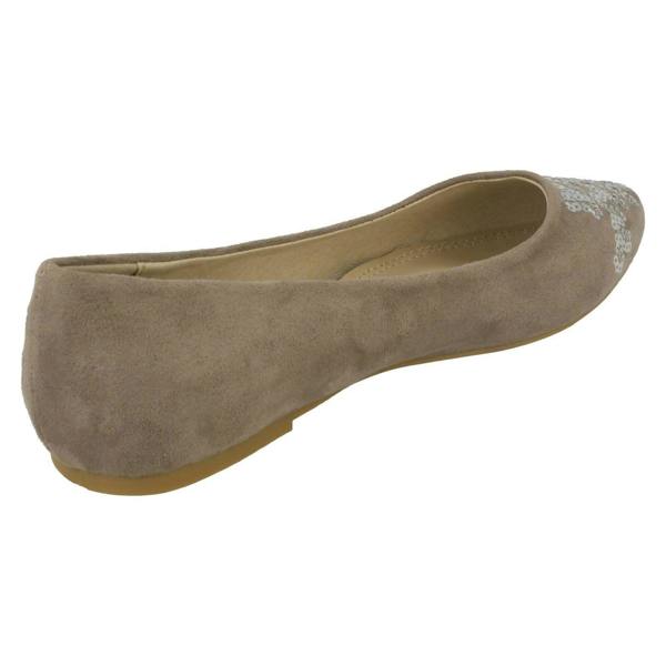 Spot On Ladies Spot On Flat Pointed Toe Ballerinas
