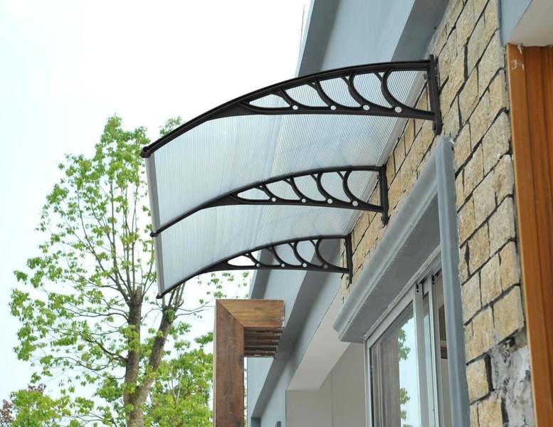 Gr8 Garden Front Door Canopy Awning 80x240cm Porch Rain Shelter Lean To Clear Cover