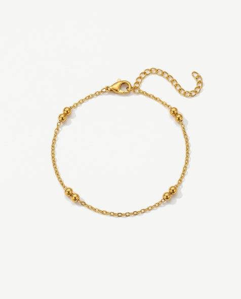 Elk & Bloom 14K Gold Double Beaded Satellite Chain Bracelet