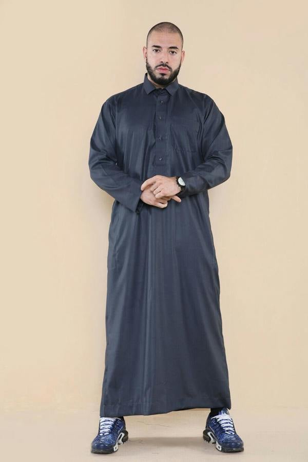 Infinity Leather Mens Thobe Jubba Saudi Ramadan Eid Islamic Kaftan Kaudara Arabic Jubbah