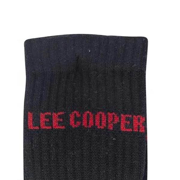 Lee Cooper Mens Logo Socks (Pack of 5) - Black/Red - 