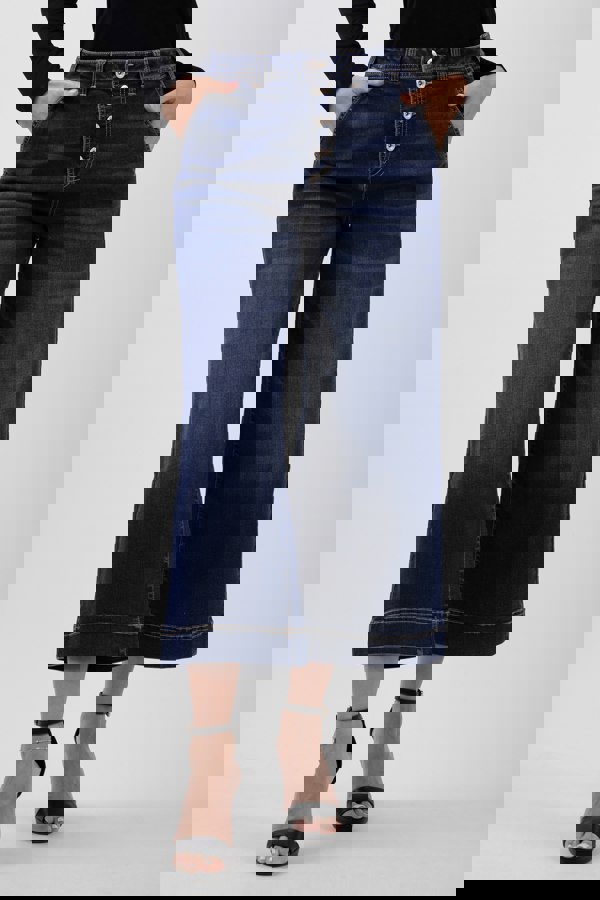 ENORSIA Womens High Waist Denim Culottes