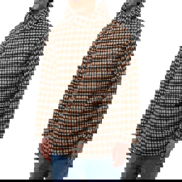 Aquascutum Active Wool Hooded Active Coat Club Check L