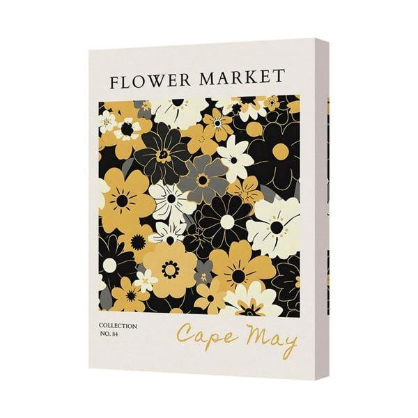 Benjamin Tate Design Cape May Flower Market Canvas Wall Art Print Handmade In UK Gallery Wrapped