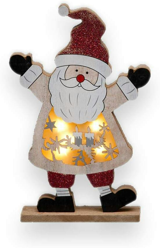 27cm Wooden LED Christmas Reindeer Table Decoration for Indoor Display and Seasonal Styling image 4