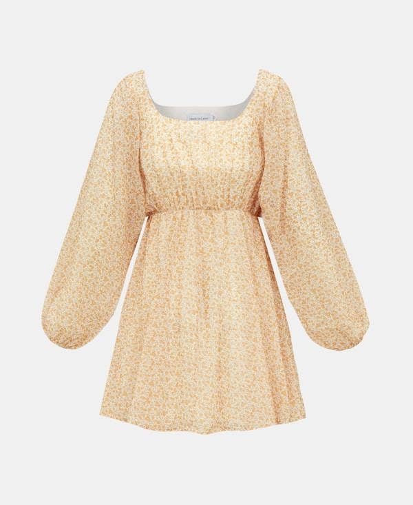 IVORY DITSY SWING DRESS