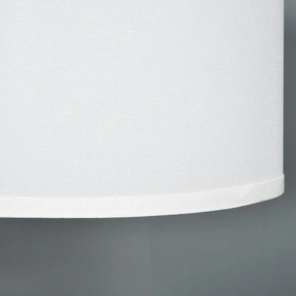 White linen drum lampshade close-up