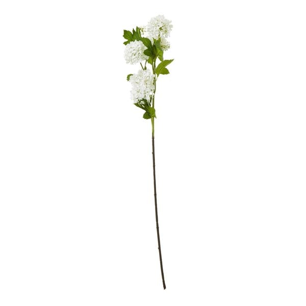 Hill Interiors Snowball Viburnum Artificial Flower Spray - Cream