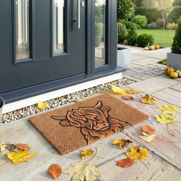 Garden Greatness Highland Cow Harvest Autumn Coir Doormat