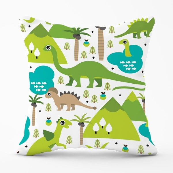 Warren Reed Baby Dinosaur Print Cushions