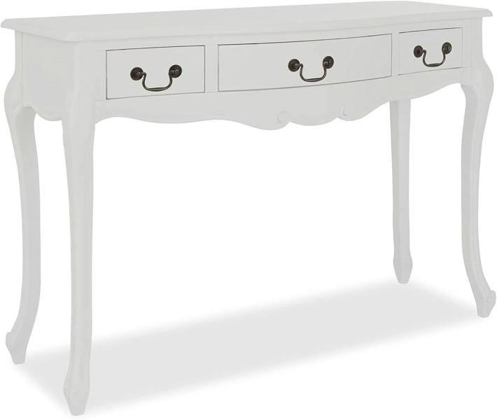 Statement Furniture Juliette Dressing Table Set with Trinket Mirror. French Table Mirror with Storage and Stool