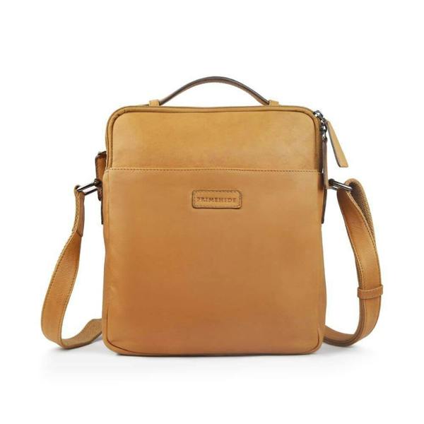 PRIMEHIDE Leather Crossbody Bag with Top Handle & Twin Zip Compartments Lena Hudson
