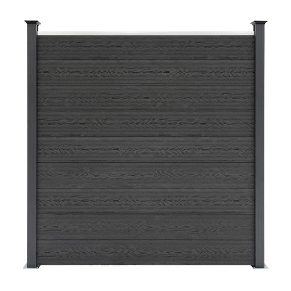 Monstershop Composite Fence Panel & LED Posts x 2 - Grey