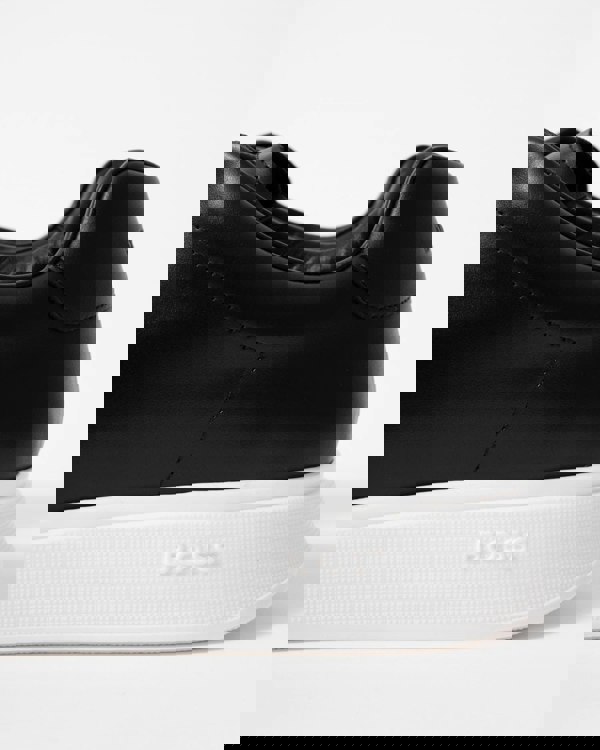 BOSS Orange Bulton Runn Mens Polished Leather Trainers With Rubber Outsole NOS - Black 001