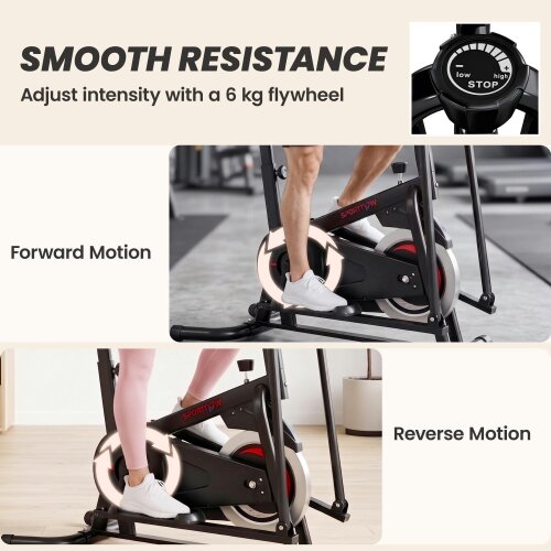 SPORTNOW 2 in 1 Elliptical Cross Trainer for Home with Adjustable Seat