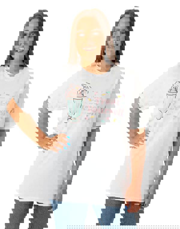 Pusheen Womens White Treat Yourself Short Sleeved T-Shirt