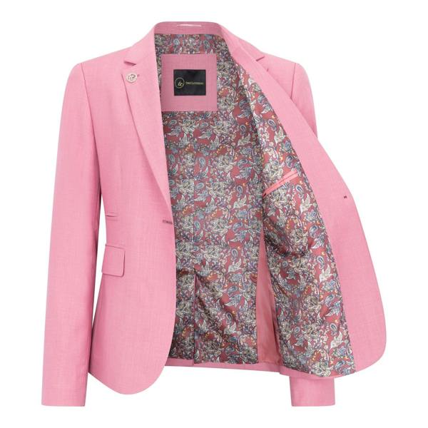TruClothing Women's 3 Piece Tailored Fit Plain Pink Formal Office Suit