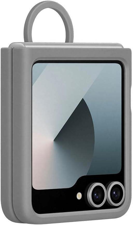 Samsung Galaxy Z Flip 6 Silicone Case with Ring Grey - EF-PF741TJEGWW