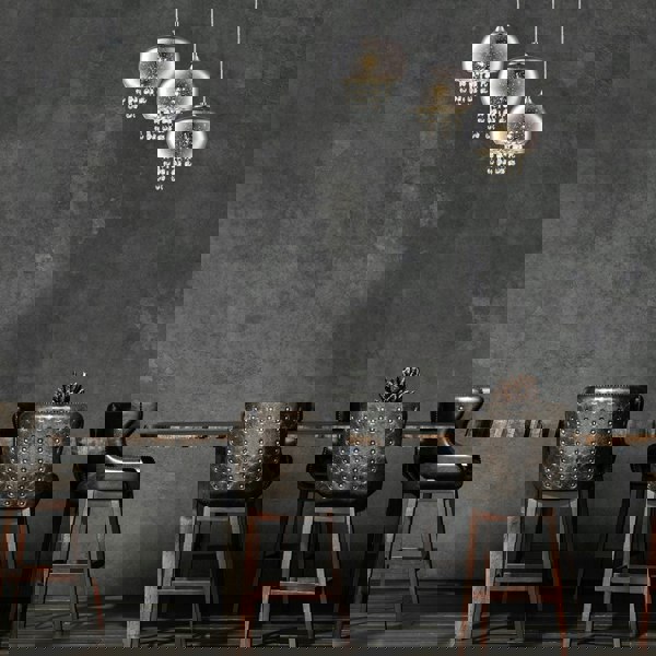 Milagro Starlight Chrome Pendant Lamp 3XE14 A Stunning Range With 22CM Glass Shades Housing Chrome Fitments And Gorgeous Crystals