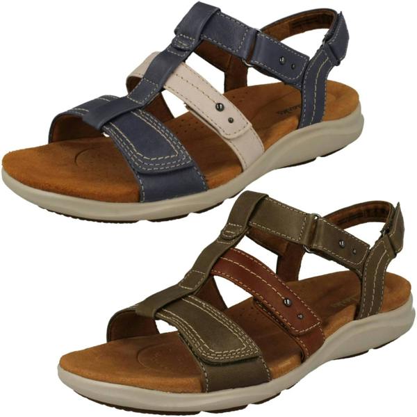 Clarks Ladies Clarks Contour Cushion Strappy Sandals Kitly Step