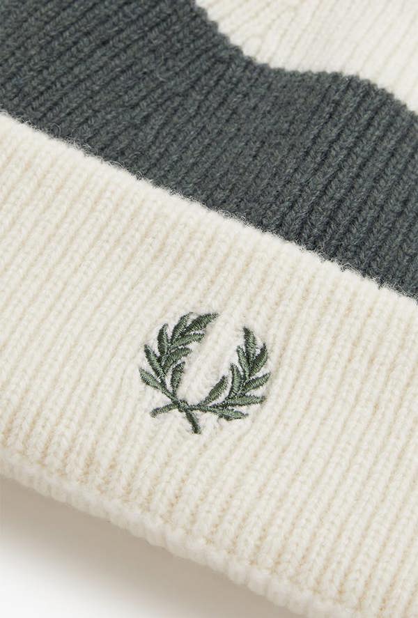 Fred Perry Bold Stripe Ribbed Beanie