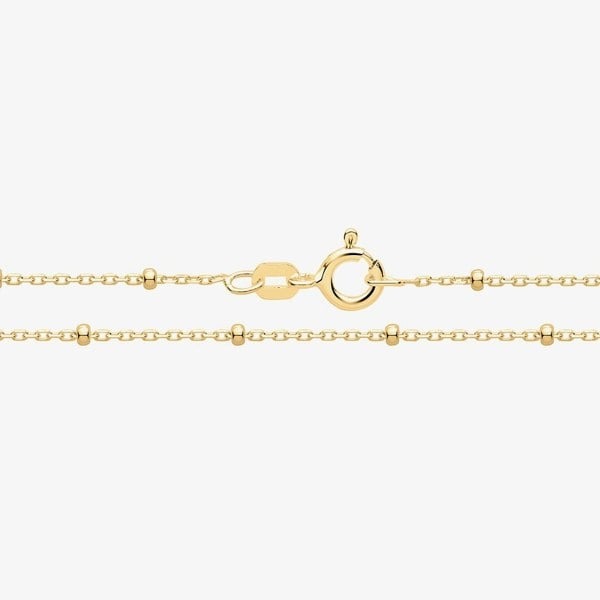 T. H. Baker Yellow Gold Plated Beaded Rolo Chain Bracelet G1383Y/10