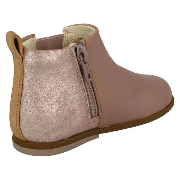 Clarks Infant Girls Clarks Glitter Detailed Ankle Boots Drew Fun