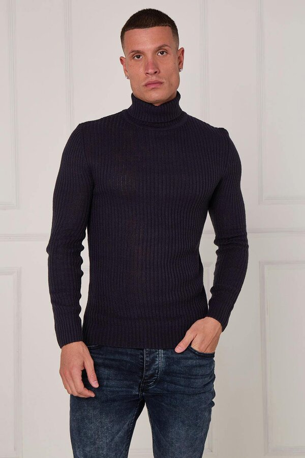 Men’s Ribbed Turtleneck Jumper