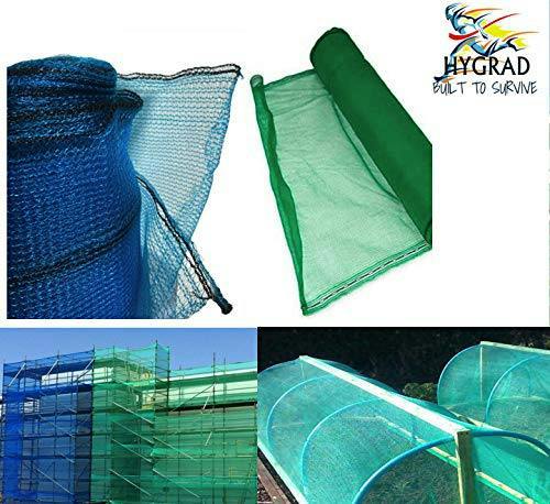 HYGRAD BUILT TO SURVIVE Green or Blue Construction Scaffolding Debris Netting 2M X 50M Protection Netting For Crops, Plants, Gardening & Debris.