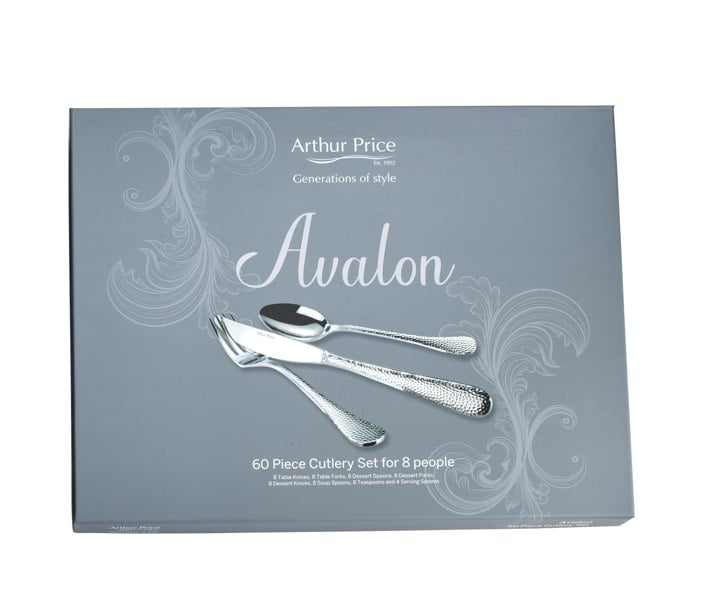 Arthur Price 'Avalon' Stainless Steel 60 Piece 8 Person Gift Boxed Cutlery Set