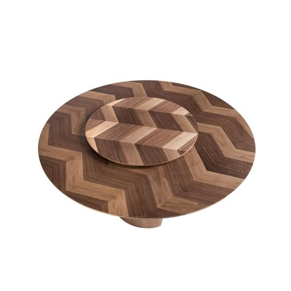 Angel Cerdá Round walnut dining table 1130