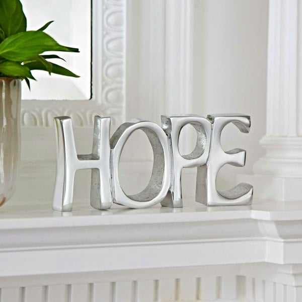 Paper High Recycled Metal Hope Sign