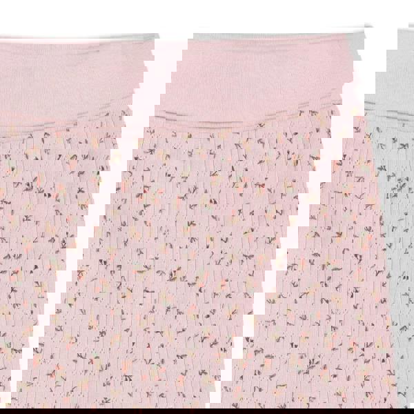 Mini Cuddles Baby Girls 3pk Floral Printed & Solid Leggings, Multicolour