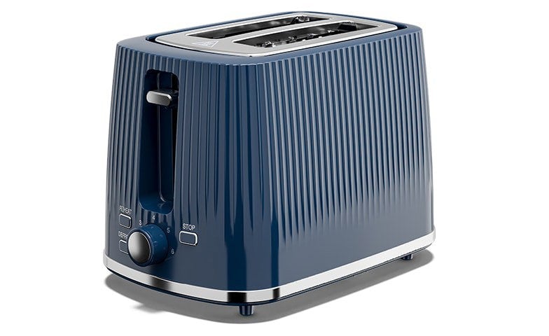 Cello Textured Blue 2 slice Toaster