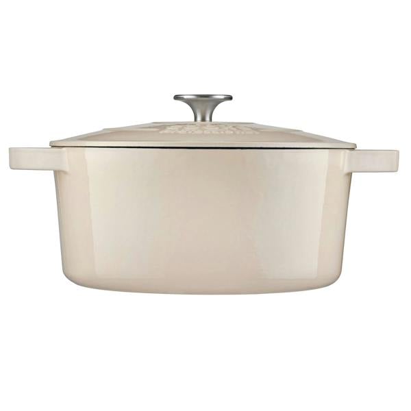 Cooks Professional 26cm Cast Iron Casserole | Off White