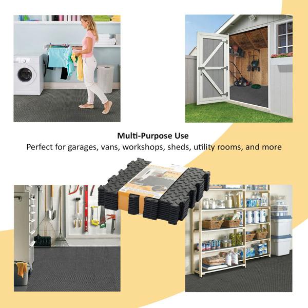 Nicoman Alpha Tile Interlocking Recycled Rubber Floor Tile 30cm x 30cm