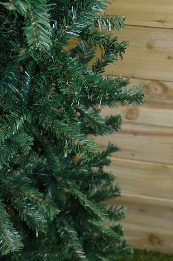 Samuel Alexander 2.2m (7.5ft) Premier Plain Green Spruce Pine Slim Christmas Tree with Stand