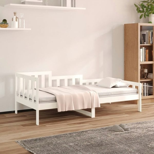 Berkfield Day Bed White 90x200 cm Solid Wood Pine