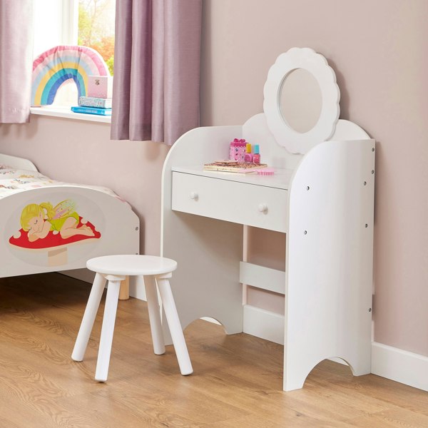 Liberty House Toys White Dressing Table and Stool Set