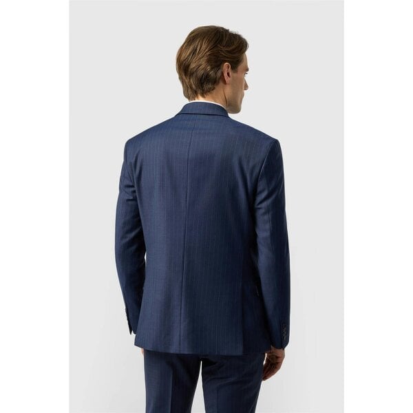 Ted Baker Slim Fit Navy Chalk Stripe Double Breasted Jacket