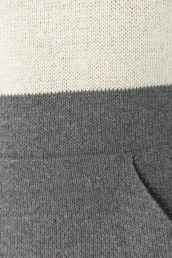 WOVCOR Color Block Knit Men's Sweater with Hood